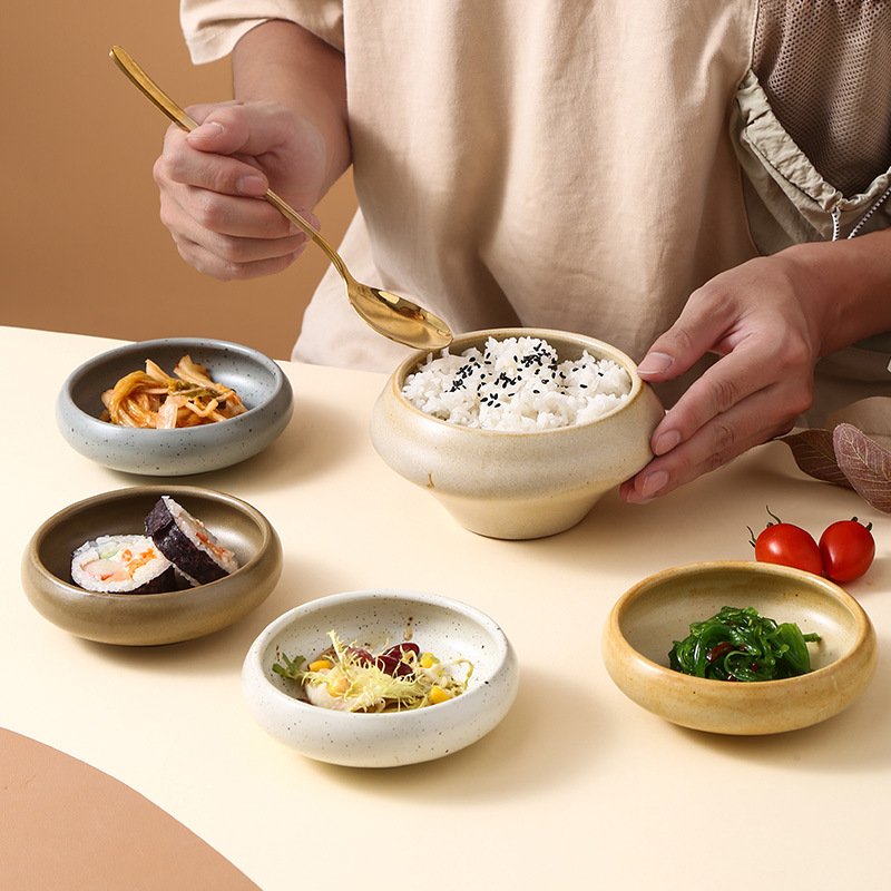 Sauce Dipping Cup - Piatto per snack in ceramica retrò